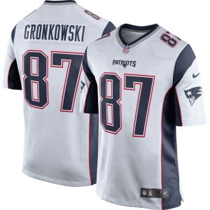 Nike NFL New England Patriots Patriots #87 Gronkowsi White Elite Jersey
