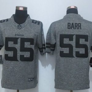 New Nike Minnesota Vikings 55 Barr Gray Mens Stitched Gridiron Gray Limited Jersey