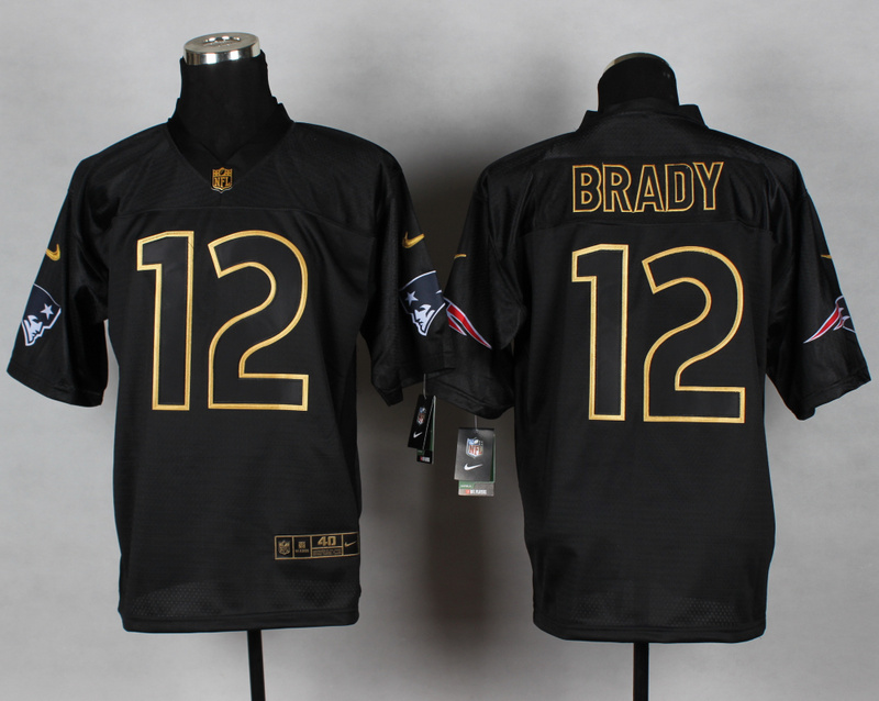 Nike New England Patriots Patriots #12 Brady Black Jersey