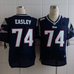 Nike New England Patriots Patriots #74 Easley Blue Elite Jersey