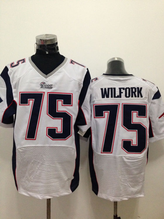 Nike New England Patriots Patriots #75 Wilfork ELite White Jersey