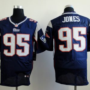 Nike New England Patriots Patriots #95 Chandler Jones Blue Elite Jersey