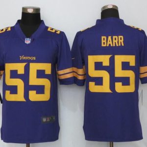 Nike Minnesota Vikings 55 Barr Navy Purple Color Rush Limited Jersey