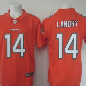 NFL Miami Dolphins #14 Landry Orange Rush Jersey