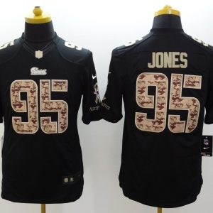 NEW New England Patriots Patriots #95 Jones Black NFL Limited Salute to Service Jersey