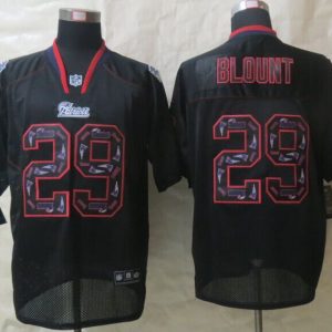 New Nike New England Patriots Patriots 29 Blount Lights Out Black Elite Jerseys