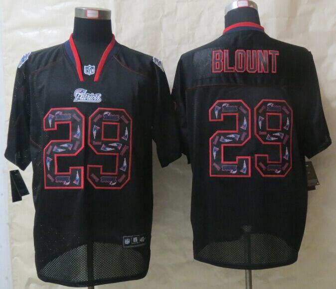 New Nike New England Patriots Patriots 29 Blount Lights Out Black Elite Jerseys