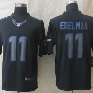 New Nike New England Patriots Patriots 11 Edelman Impact Limited Black Jerseys