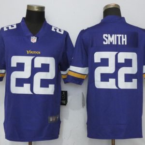 NEW Nike Dallas Vikings 22 Smith Purple2017 Vapor Untouchable Limited Jersey