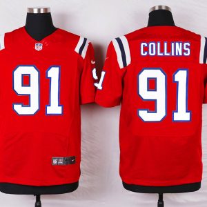 Nike New England Patriots Patriots #91 Collins Elite Red Jersey