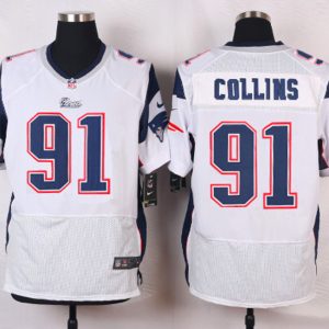Nike New England Patriots Patriots #91 Collins Elite White Jersey