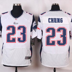 Nike New England Patriots Patriots #23 Chung Elite White Jersey
