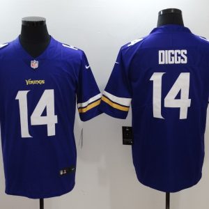 Mens NFL Minnesota Vikings #14 Diggs Purple Vapor Limited Jersey