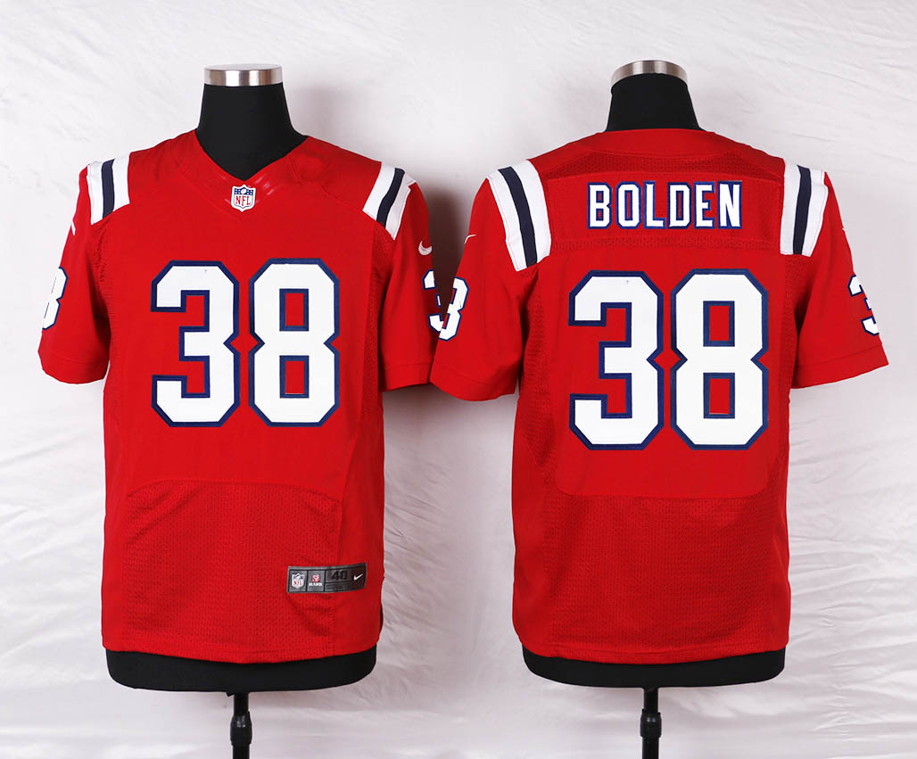 Nike New England Patriots Patriots #38 Bolden Elite Red Jersey