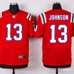 Nike New England Patriots Patriots #13 Johnson Elite Red Jersey