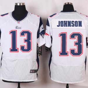Nike New England Patriots Patriots #13 Johnson Elite White Jersey