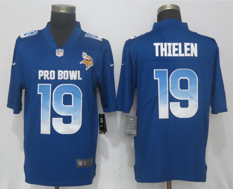 NEW Nike Minnesota Vikings 19 Thielen Blue Nike Royal 2018 Pro Bowl Limited Jersey