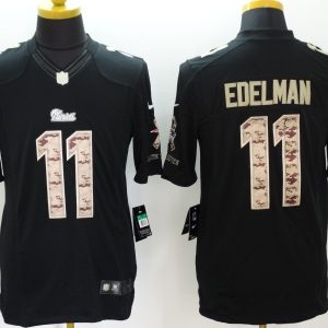 Nike New England Patriots Patriots #11 Edelman Black Salute TO Service Jersey