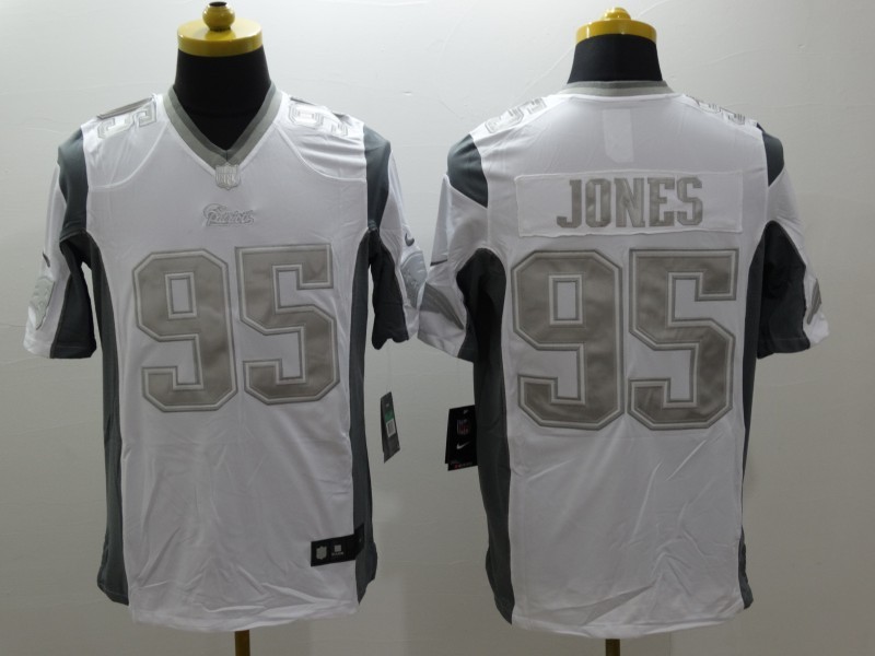 Nike New England Patriots Patriots #95 Jones Platinum Limited Jersey