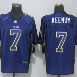 NEW Nike Minnesota Vikings #7 Keenum Drift Fashion Purple Elite Jersey
