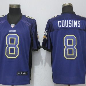 NEW Nike Minnesota Vikings 8 Cousins Drift Fashion Purple Elite Jersey