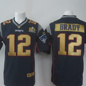 NFL New England Patriots Patriots #12 Brady Blue 50th Anniversary Jersey