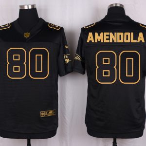 Mens New England Patriots Patriots #80 Amendola Pro Line Black Gold Collection Jersey