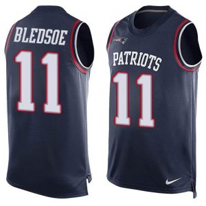 NFL New England Patriots Patriots #11 Bledsoe Blue Limited Tank Top Jersey