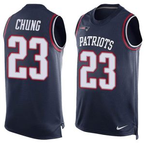 NFL New England Patriots Patriots #23 Chung Blue Limited Tank Top Jersey