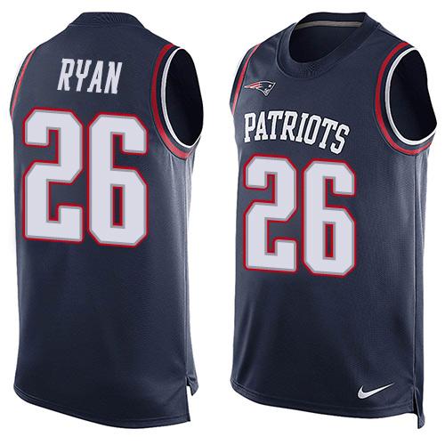NFL New England Patriots Patriots #26 Ryan Blue Limited Tank Top Jersey