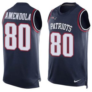NFL New England Patriots Patriots #80 Amendola Blue Limited Tank Top Jersey