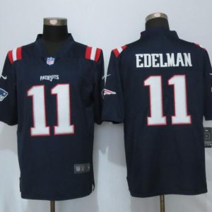 NFL New England Patriots Patriots #11 Edelman Blue Rush Jersey