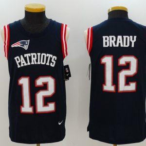 NFL New England Patriots Patriots #12 Brady  Blue Color Rush Tank Top