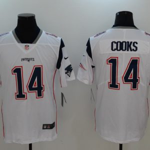 NFL New England Patriots Patriots #14 Cooks Vapor Limited White Jersey