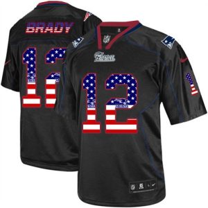 NFL New England Patriots Patriots #12 Brady USA Flag Jersey