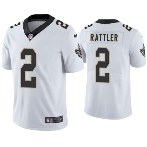 Men's New Orleans Saints #2 Spencer Rattler White 2025 Vapor Limited Jersey
