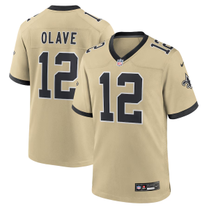 Men's New Orleans Saints #12 Chris Olave Gold Alternate Vapor Limited Jersey