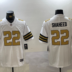 Men's New Orleans Saints #22 Shaheed White Color Rush Limited Jersey