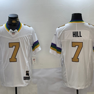 Men's New Orleans Saints #7 Taysom Hill White 2023 F.U.S.E. 1987 Legacy Vapor Limited Jersey