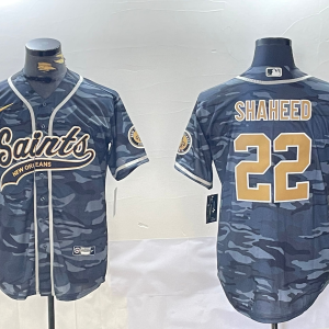Men's New Orleans Saints #32 Tyrann Mathieu Camo Baseball Jersey