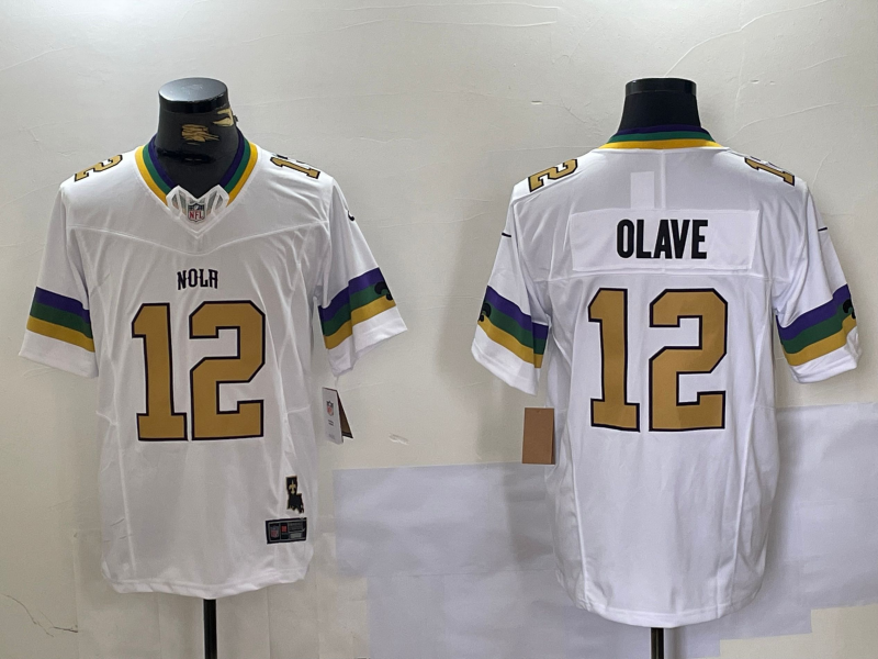Men's New Orleans Saints #12 Chris Olave White 2023 F.U.S.E. 1987 Legacy Vapor Limited Jersey