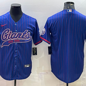Men's New York Giants Blank Blue Baseball Nike Jersey