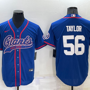 Men's Nike New York Giants #56 Taylor Blue Baseball Nike Jersey