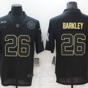Men's New York Giants #26 Saquon Barkley 2020 Black Salute To Service Limited Jersey