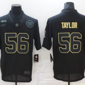Men's Nike New York Giants #56 Taylor 2020 Black Salute To Service Limited Jersey