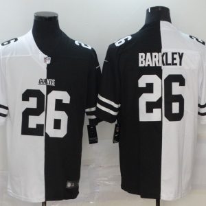 Men's New York Giants #26 Saquon Barkley Black/White Split 2020 Vapor Untouchable Limited Jersey