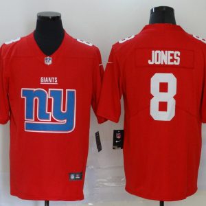 Men's New York Giants #8 Daniel Jones Red Team Big Logo Number Vapor Untouchable Limited Jersey