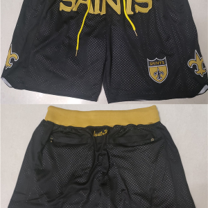 New Orleans Saints Black Shorts(Run Small)