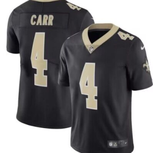 Men's New Orleans Saints #4 Derek Carr Black Vapor Untouchable Limited Jersey