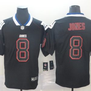 Nike 2018 New York Giants #8 Jones Lights Out Black Color Rush Limited Jersey